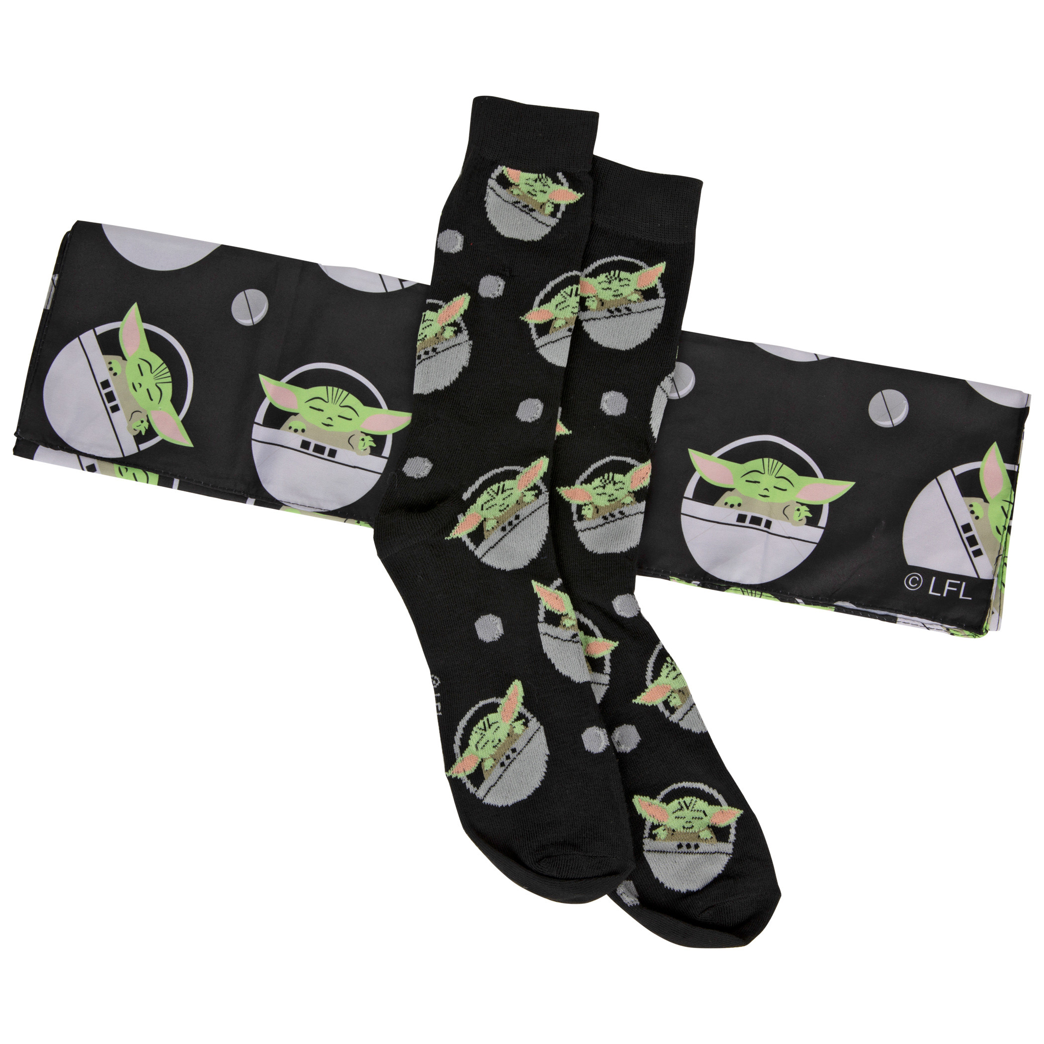 Star Wars The Child Grogu Carrier Crew Sock and Face Mask Combo